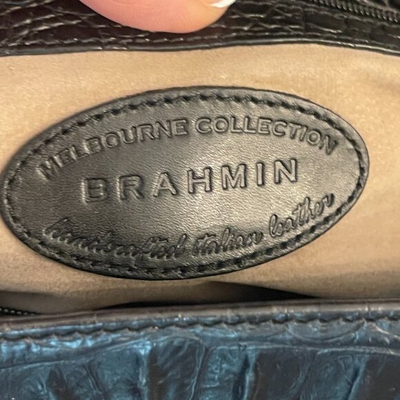 Brahmin Dayan Black Melbourne Leather Satchel - Picture 6 of 10